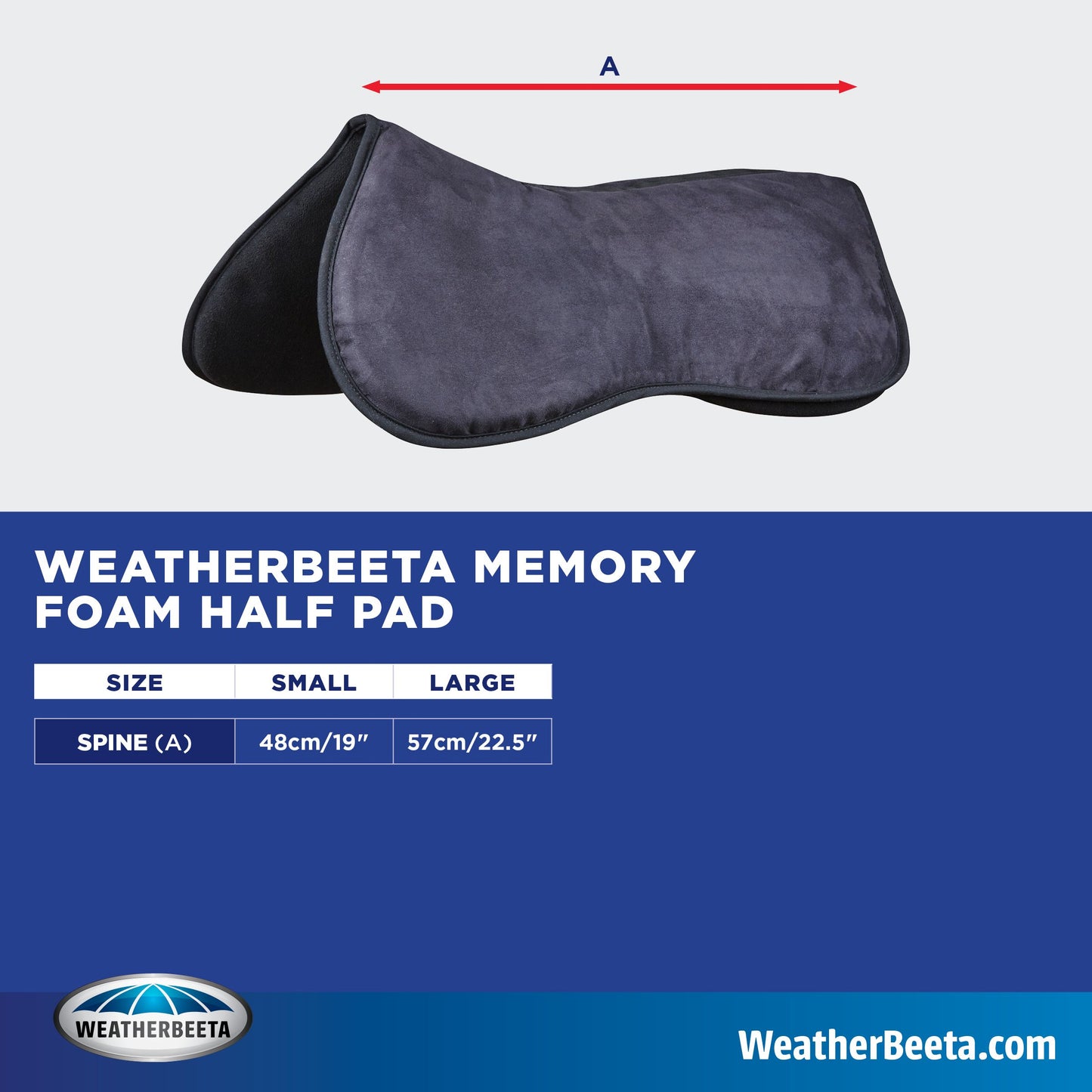 WEATHERBEETA MEMORY FOAM SHIMMABLE HALF PAD