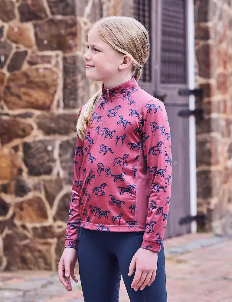 DUBLIN Kids Autumn Sally Long Sleeve Riding Top
