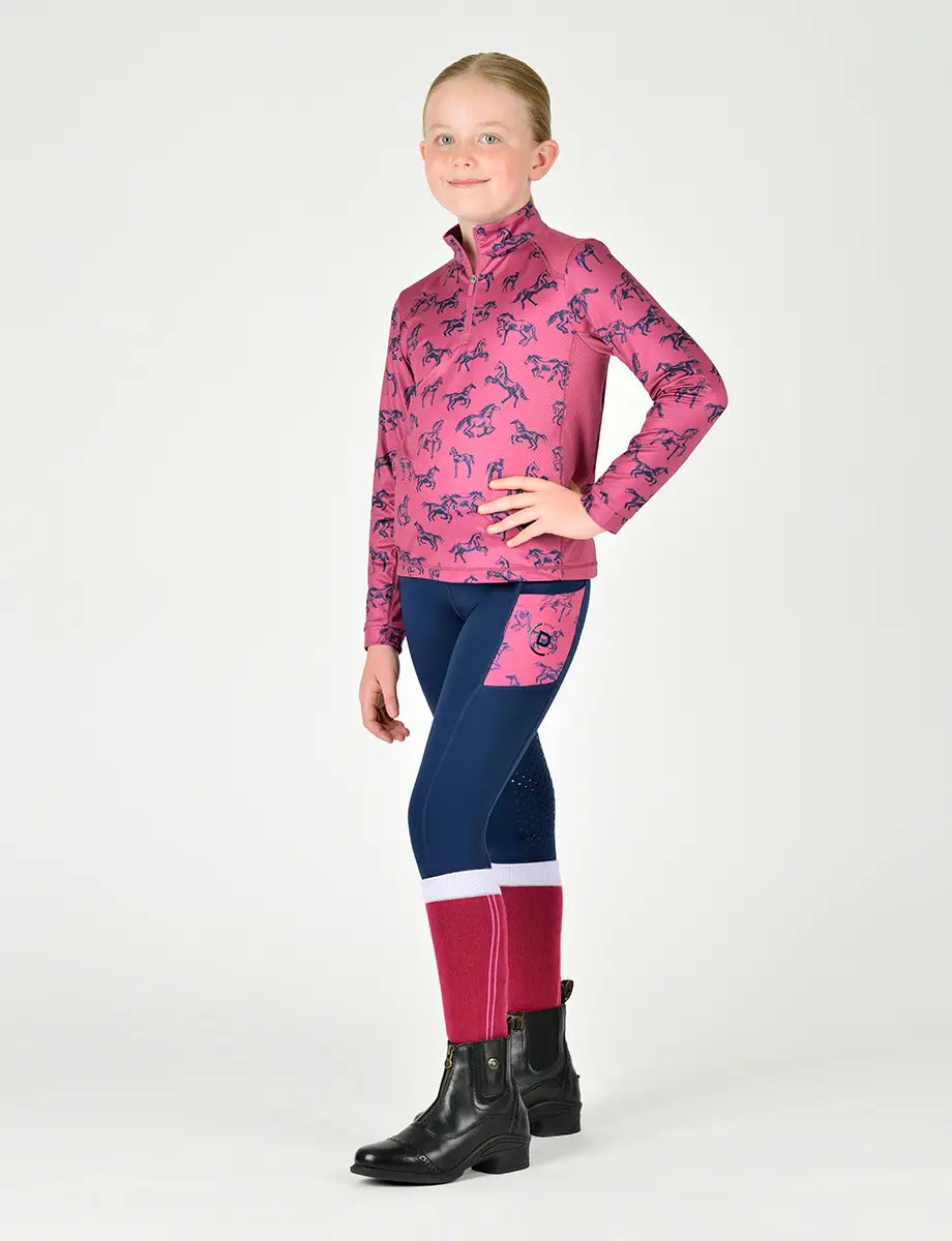 DUBLIN Kids Autumn Sally Long Sleeve Riding Top