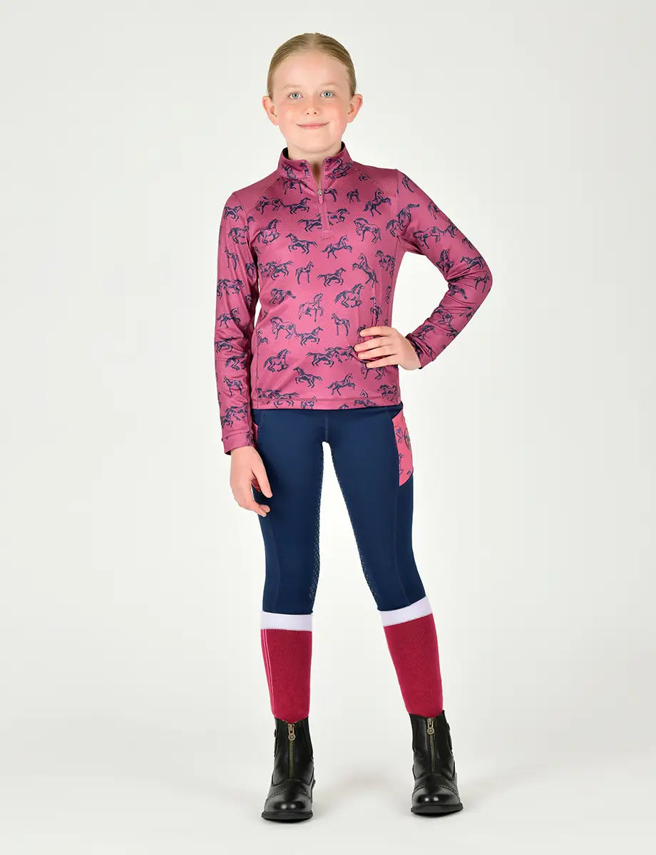 DUBLIN Kids Autumn Sally Long Sleeve Riding Top