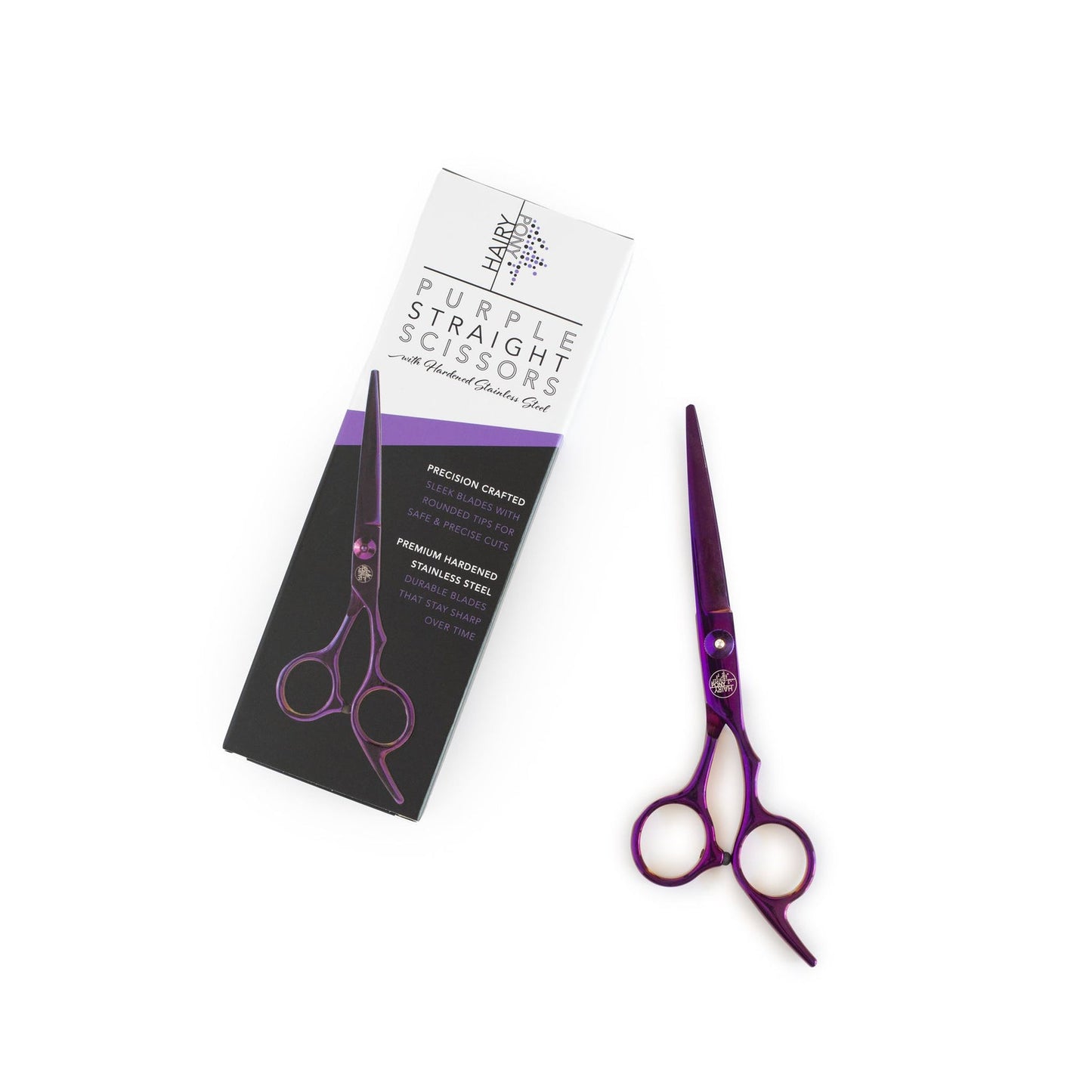 HAIRY PONY Horse Straight Scissors - Purple