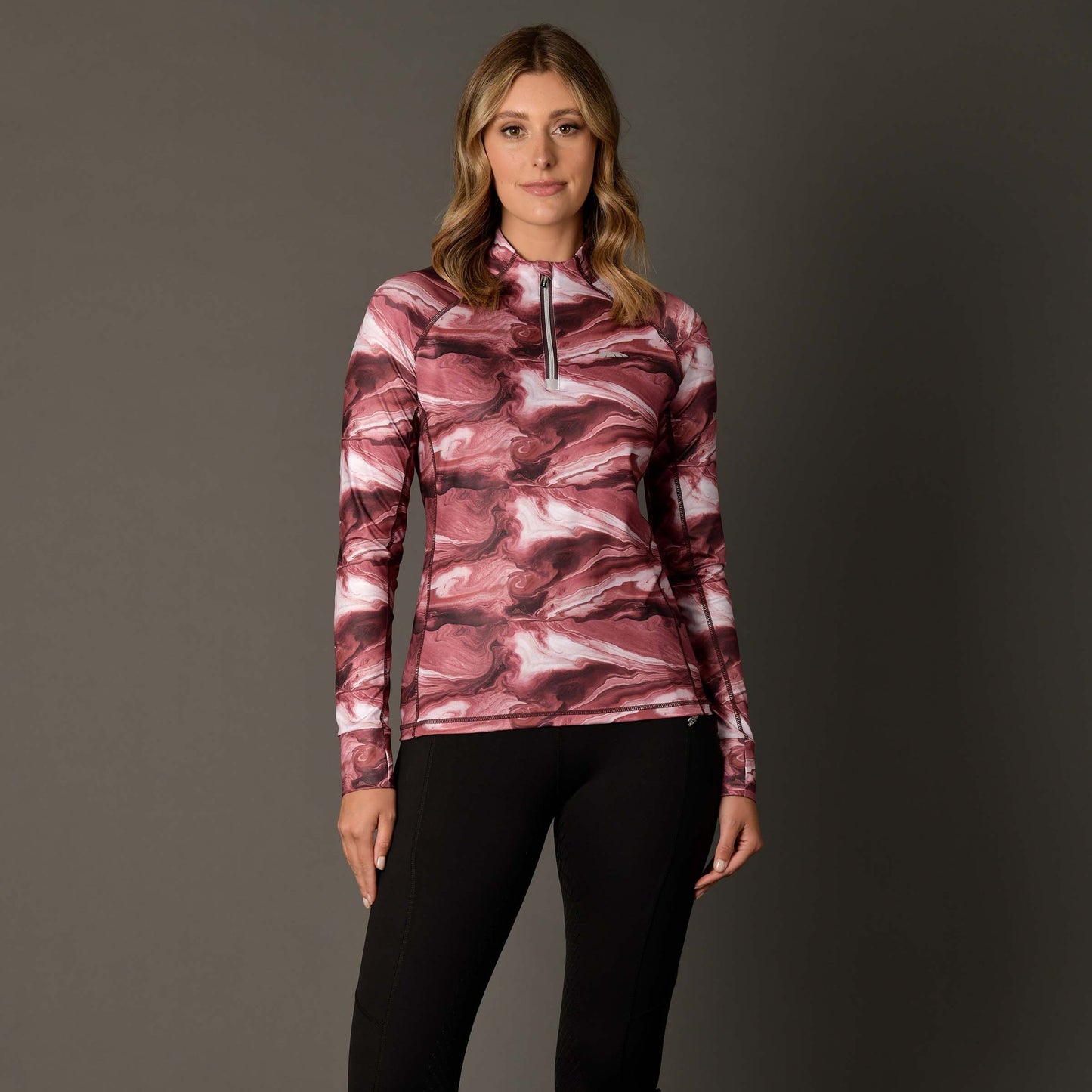 WEATHERBEETA RUBY PRINTED LONG SLEEVE TOP
