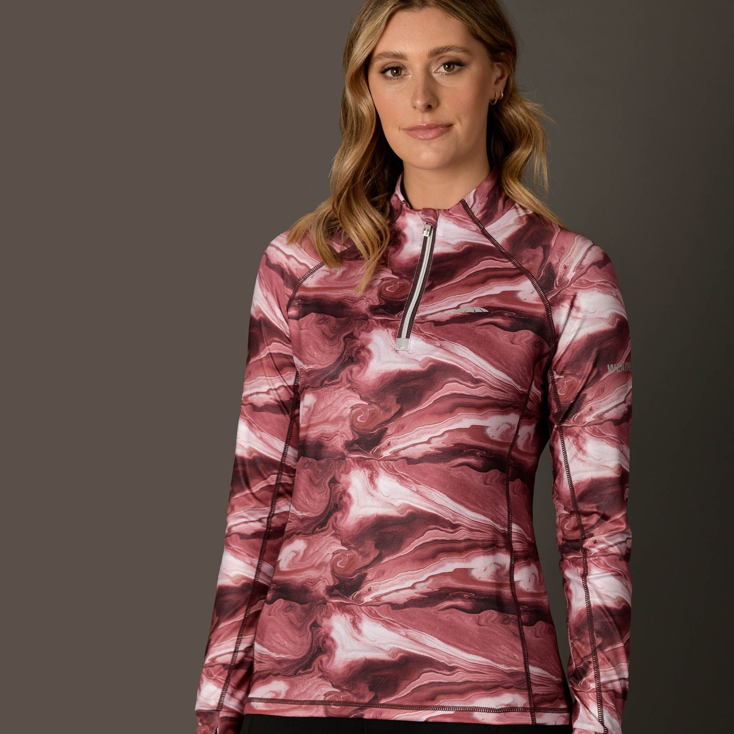 WEATHERBEETA RUBY PRINTED LONG SLEEVE TOP
