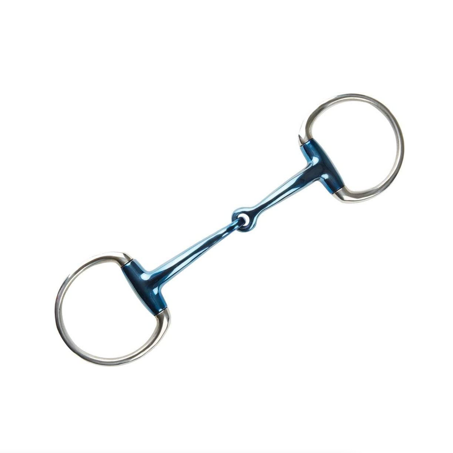 JP KORSTEEL BLUE STEEL JOINTED EGGBUTT SNAFFLE BIT