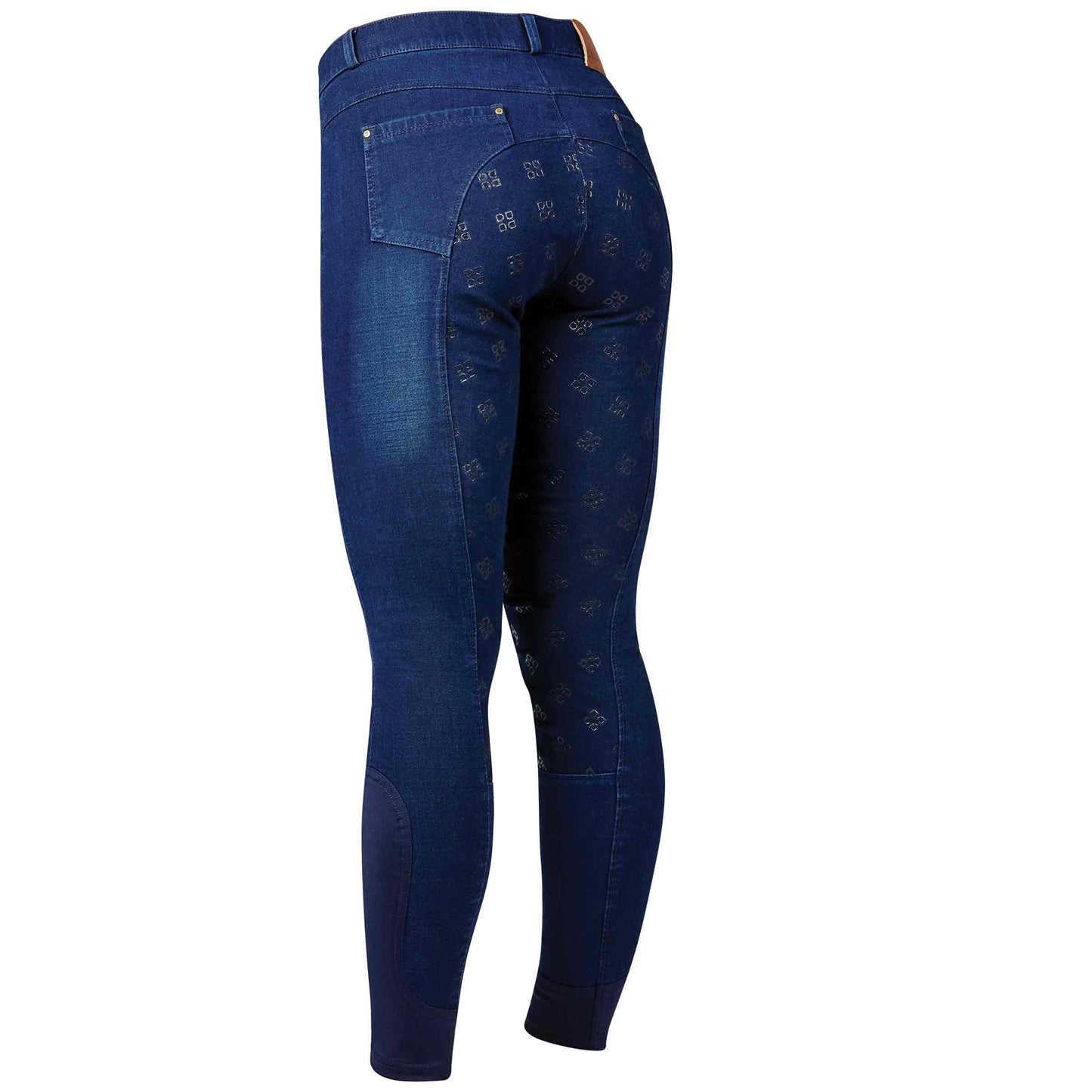 DUBLIN SHONA FULL GRIP SILICONE PRINT DENIM BREECHES