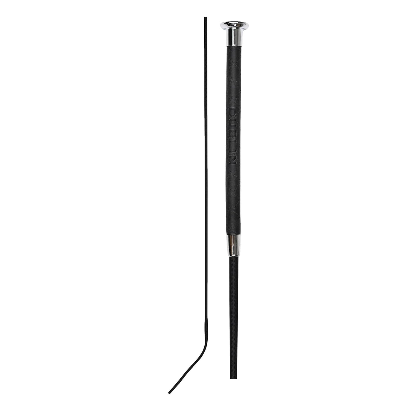 DUBLIN FANCY STITCH LEATHER DRESSAGE WHIP
