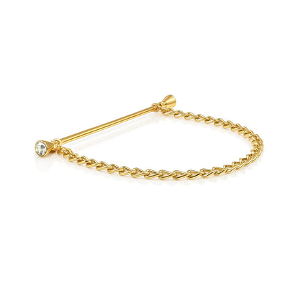 Equetech Crystal Showing Collar Pin & Chain