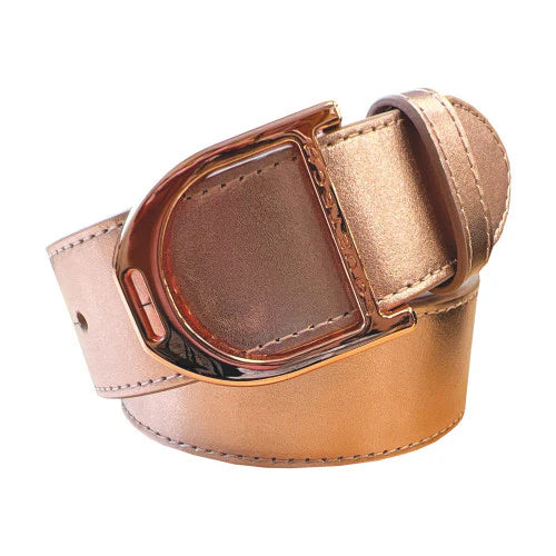 Stirrup Leather Belt 35mm - Rose Gold 90CM