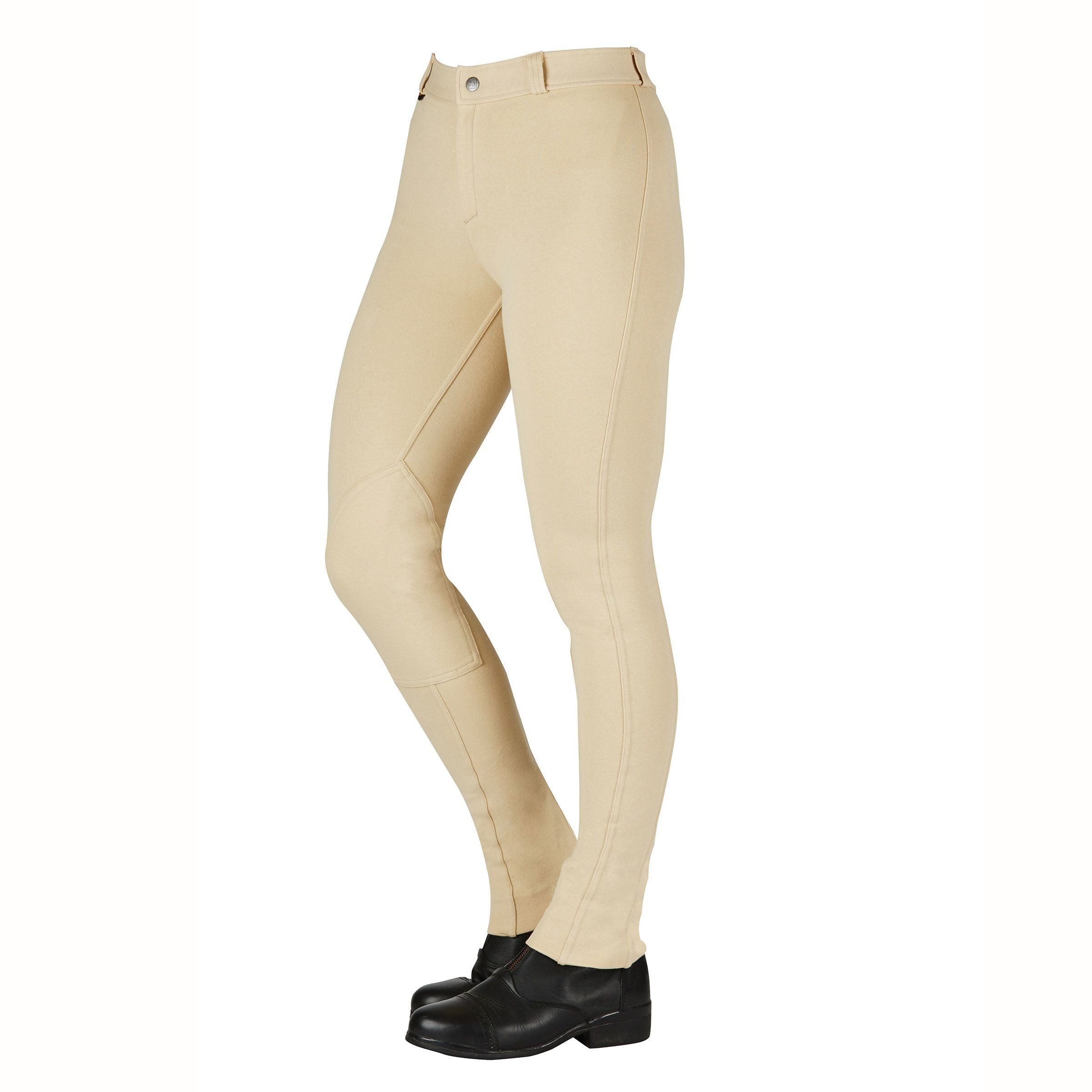 SAXON Warm Up Pantaloni Da Equitazione In Cotone, Euro Seat II, 92% Cotone 8% Elastan, Resistenti E Comodi